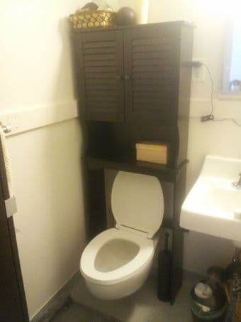 Selling over the toilet closet (great for restroom storage problem) 1