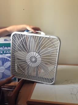 mini-fridge and fan for sale 3