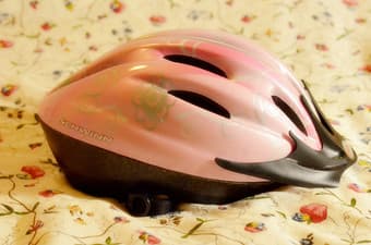 $9 - Pink Bicycle Helmet 1