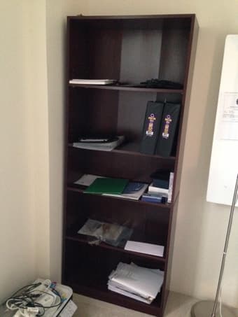 Brown / Cherry 5 shelf bookcase for sale - $40 1