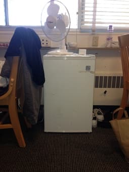 Selling Counter Size Refrigerator ($35) and Fan ($10) 1