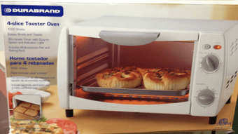 Durabrand 4-slice Toaster Oven $20 3