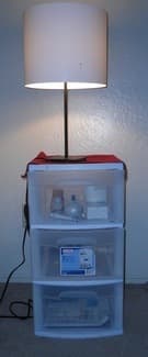 ikea table lamp and sterilite drawer for $15 1