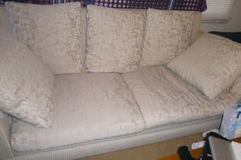 Fancy Comfy Sofa with five cushions- $40 2
