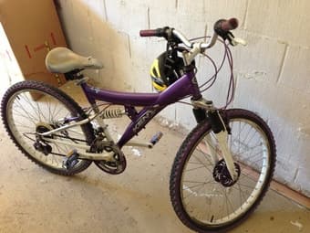 Woman's bike with lock and helmet, $60 1