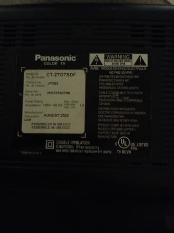 Panasonic Braun Tube TV 27 inch Free 1