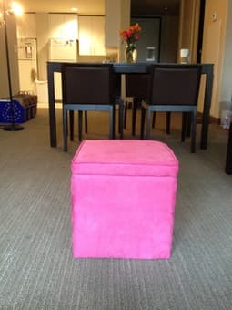 Pink storage ottoman $10 1