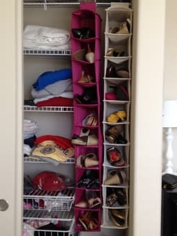 Hanging shoe organizers $10 each 3