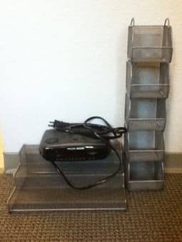 Digital Clock with Radio and Metal Shelves-$10 1