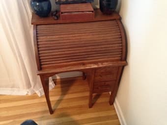Antique Oak Letter Writing Desk - $75 3