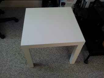 Small Ikea white coffee table for $10 1
