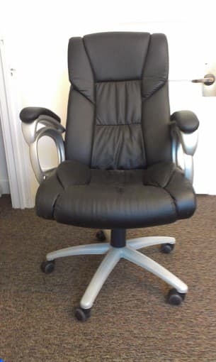 Black Leather Computer Chair 1