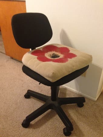 Small desk chair and seat cushion - $15 1