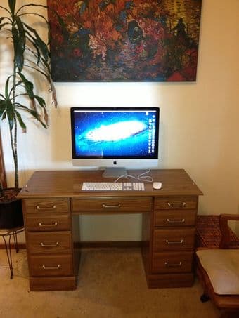 Solid wood desk - $15. 1