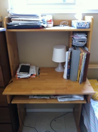 Computer Desk with Keyboard Tray, bookrack and CD frame 1