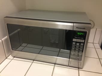 Great conditions Panasonic microwave Stainless Steel - $70 1
