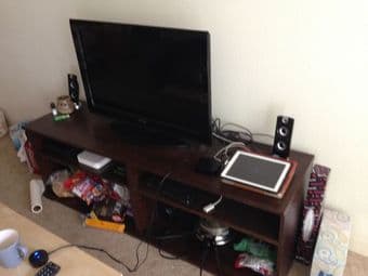 32-inch HDTV with speaker system and tv unit 1
