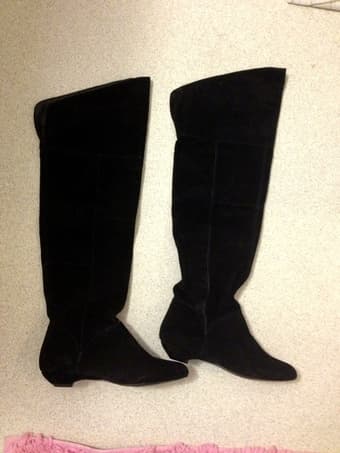 Black Suede Over-the-knee Boots by Steve Madden. NEW! $28 1