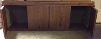 sale wood cabinet and drawers (great as under-bed organizers) total $5 3