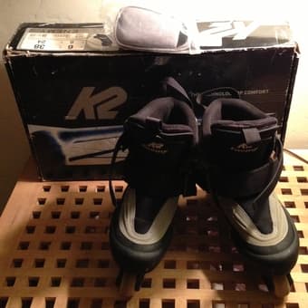 sale - tennis balls (almost new), 3lb dumbbells, roller bladers 2
