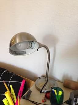 Grey desk lamp, US$ 12 1