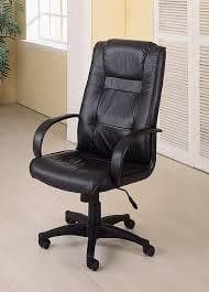 Black Leather Computer Chair 1