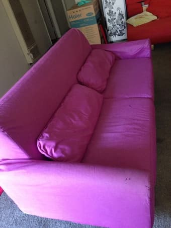 For sale:sofa,bookcase and bed standing 1