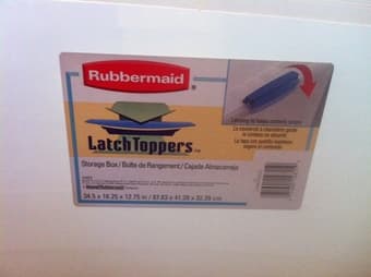 3 x large, clear, Rubbermaid storage boxes with latch tops $10 2