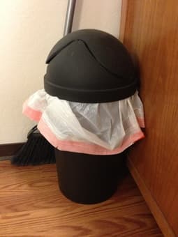 Trash can for $5 Broom for $5 obo 1