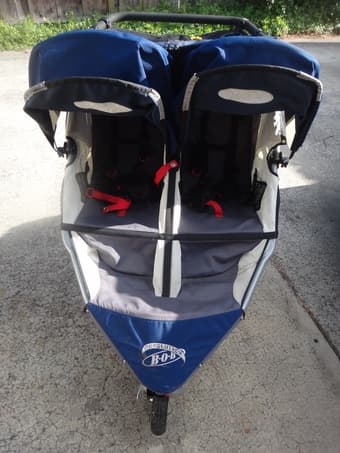 BOB Revolution Duallie Navy Jogger Double Seat Stroller 1