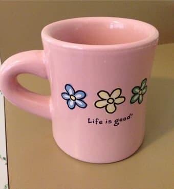 new pink mug $6 1