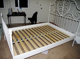 moving sell: full size bed frame and mattress 1