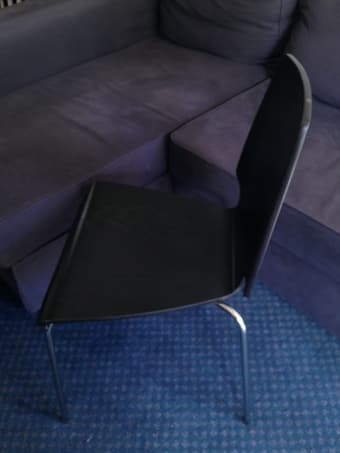 2 nice black dining chairs $40 2