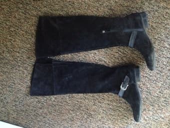 FOR SALE: Franco Sarto Black Suede Boots, Size 8 1