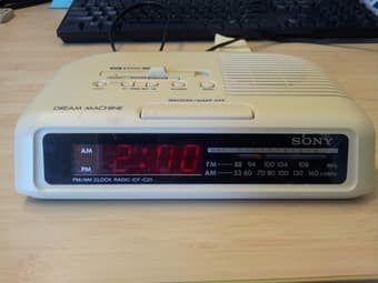 Sony Alarm + Radio Clock / $5 1