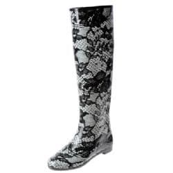 rainboots lace-printed $20 1