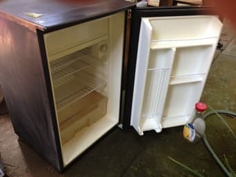 gas BBQ grill, medium fridge 2