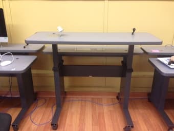 2 free standing/ sitting desks 1