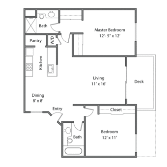 Mountain View - Your own BR and BA in a 2 BR 2 BA $1550 1