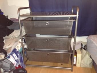 Metal Mesh 3 Drawer Cabinet $30 1