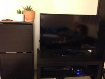One coffee table, one bookcase and one shoe case. Good condition 1