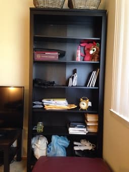 One coffee table, one bookcase and one shoe case. Good condition 2