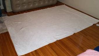 Big white rug and small high pile rug, together $25, pickup Oct 31 2