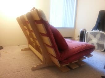 IKEA Futon with Mattress, IKEA coffee tables, IKEA lounge chairs 1