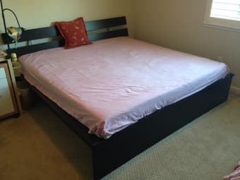 **IKEA Malm King-Size Bed & Memory Foam Mattress in GREAT condition** 1
