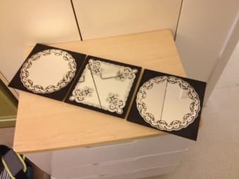 Mirrors! set of 3 decorative tile set + 1 full length mirror $12 total 1
