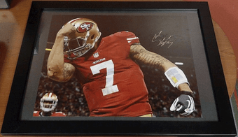 COLIN KAEPERNICK 49ERS SIGNED AUTO 16x20 KAEPERNICKING RARE PSA 2