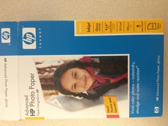 HP photo paper 4x6 inch 4$ 1
