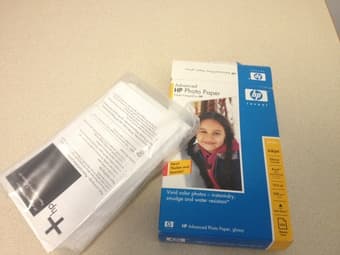 HP photo paper 4x6 inch 4$ 2