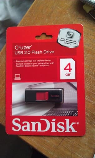 Brand new SanDisk4 GB USB 2.0 Flash Drive  $5 1